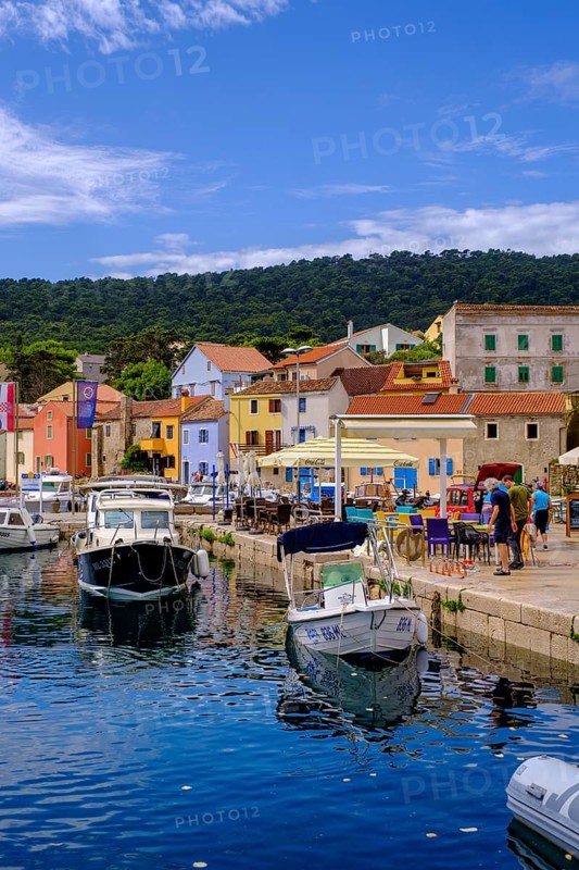 Rovenska harbour, Veli Losinj, near Mali Losinj, island of Losinj, Kvarner Gulf Bay, Croatia, Europe