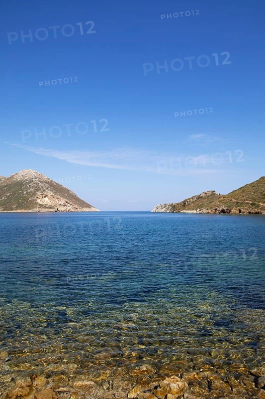 Coast of the Mani on the Laconian Gulf near Porto Kagio, Laconia, Peloponnese, Greece, Europe