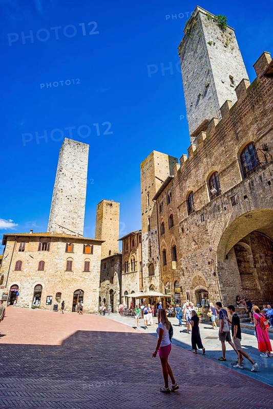 Gender towers in San Gimignano, Tuscany, Italy, Europe