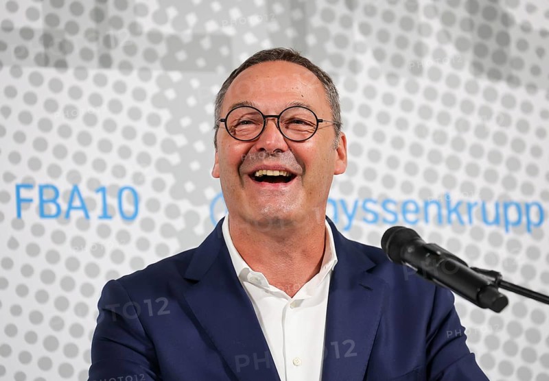 Dortmund, North Rhine-Westphalia, Germany, ThyssenKrupp Steel, Opening of FBA 10 hot-dip coating line 10, on the site of the Westfalenhütte, Bernhard Osburg, Chairman of the Executive Board of thyssenkrupp Steel, Europe
