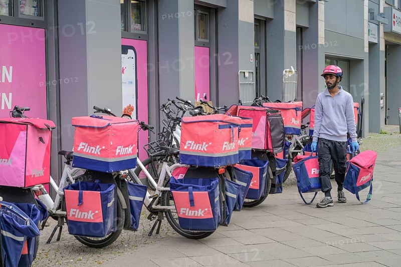 Flink delivery service, Kopenhagener Straße, Schönhauser Allee, Prenzlauer Berg, Pankow, Berlin, Germany, Europe