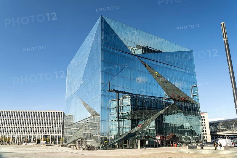 The modern Cube Berlin office building on Washingtonplatz Berlin, Germany, Europe