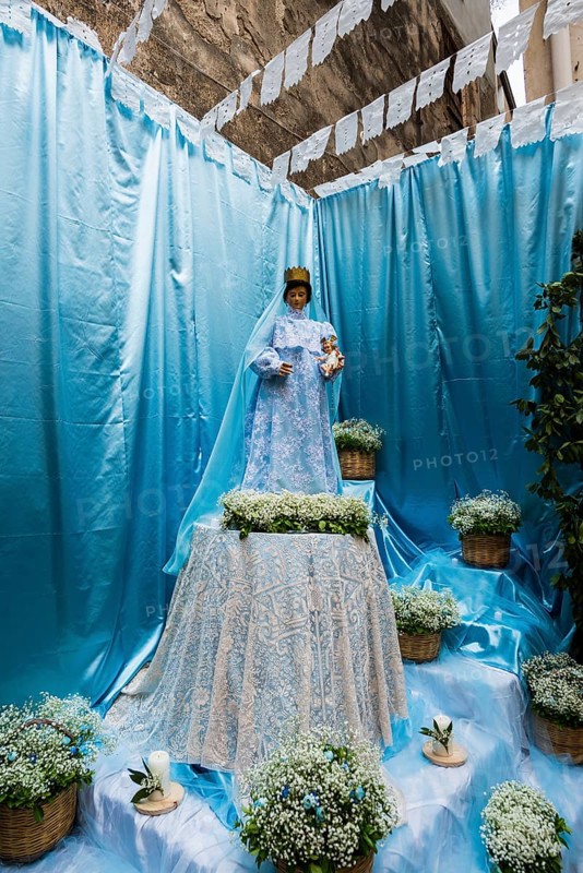 Madonna, Feast of the Madonna of Regnos Altos, Bosa, district of Oristano, Sardinia, Italy, Europe