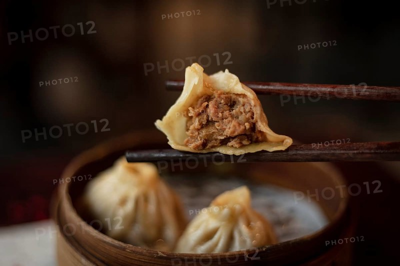 Duck dumplings (Jian Wang Kao Ya Bao), one of the most popular dishes at Nan Jing Da Pai Dang restaurant, Nanjing, China, Asia