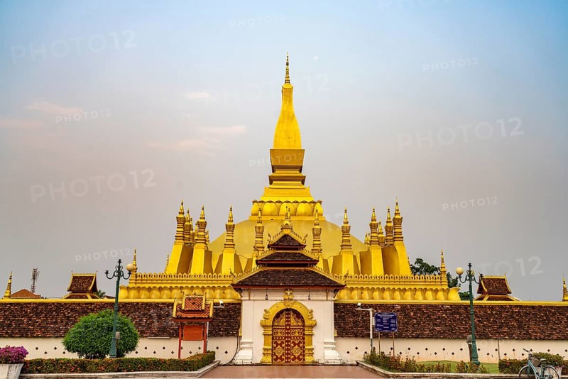 Pha That Luang - The national symbol of Laos in the capital Vientiane, Laos, Asia