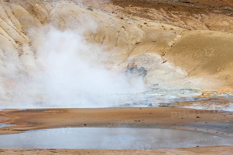 Krýsuvík, solfatara field at Seltún, Austurengjar, Reykjanes nature reserve, Reykjanes Peninsula, Iceland, geothermal area Krýsuvík, Europe