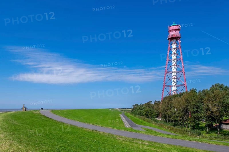 Campen lighthouse, highest lighthouse on the German mainland, Krummhörn, East Frisia, Lower Saxony, Germany, Europe