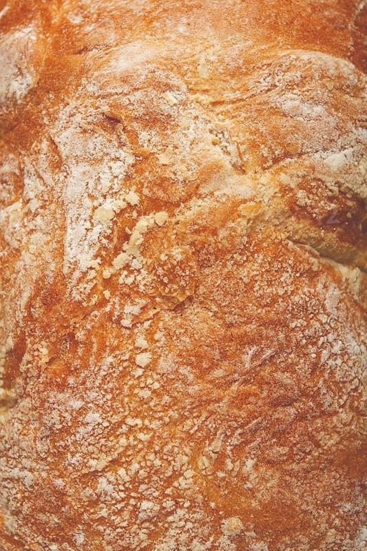 Ciabatta, Italian bread, top view, close-up, full frame