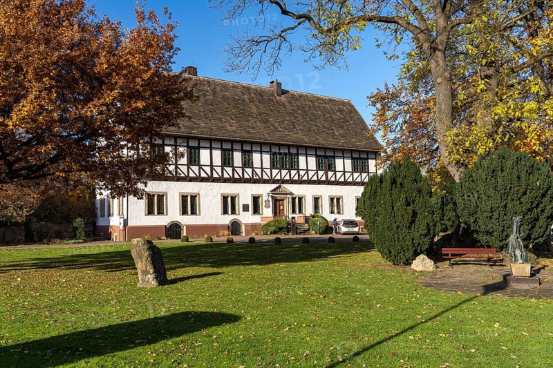 The town hall in Münchhausen Castle in Bodenwerder, Lower Saxony, Germany, Europe