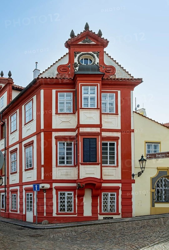 House At the Golden Grape, Nový Svet neighborhood, Hradcany, Prague, Czech Republic, Europe