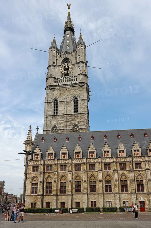 Belfry with Cloth Hall, UNESCO World Heritage Site, Ghent, Flanders, Belgium, Europe