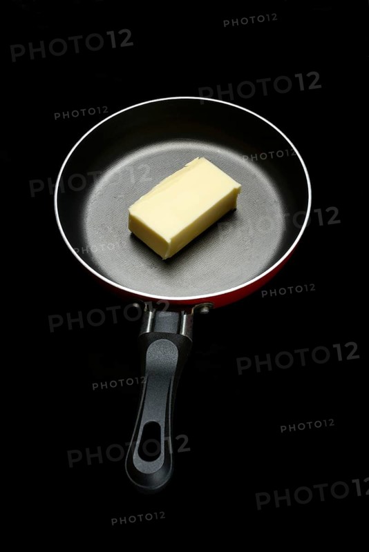A knob of butter in a pan