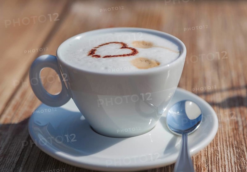 Cappuccino with a heart, North Rhine-Westphalia, Germany, Europe