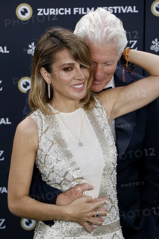 Richard Gere with woman Alejandra Gere at the premiere of Wisdom of Happiness, A heart-to-heart with the Dalai Llama as part of the 20th Zurich Film Festival, Zurich, 08.10.2024