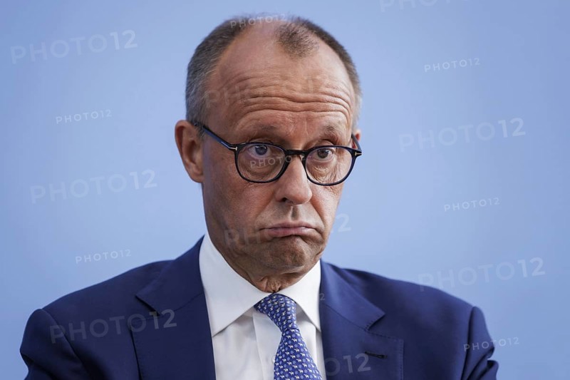 Friedrich Merz, CDU party chairman, at the Federal Press Conference on the consequences of Solingen. Berlin, 27.08.2024