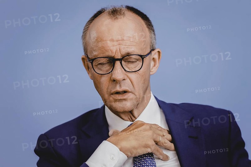 Friedrich Merz, CDU party chairman, at the Federal Press Conference on the consequences of Solingen. Berlin, 27.08.2024