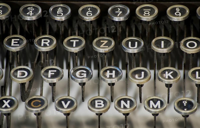 Old mechanical typewriter, type lever, Hamburg, Hamburg, Federal Republic of Germany
