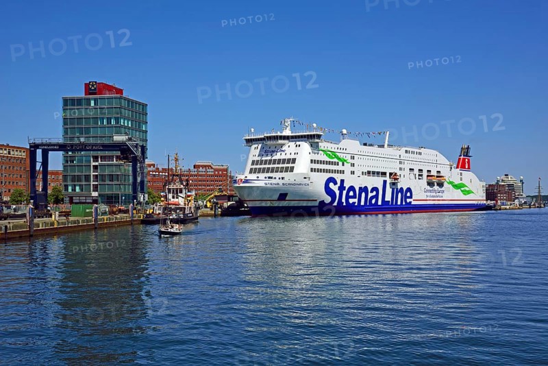 Europe, Germany, Schleswig-Holstein, Kiel, state capital, Baltic Sea, harbour, Schwedenkai, Stena Line, Stena Scandinavica, ferry, Hamburg, Hamburg, Federal Republic of Germany, Europe