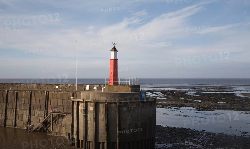 Victorian Harbour Lighthouse navigational aid, Watchet, Somerset, England, United Kingdom, Europe