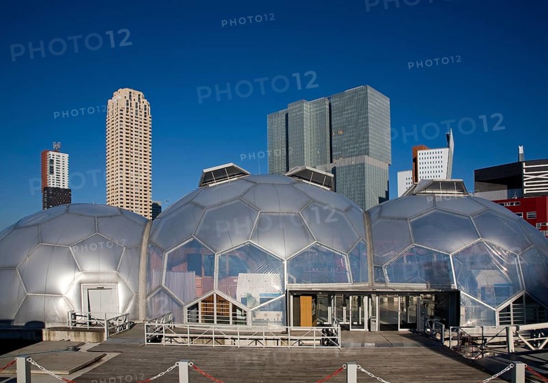 The Floating Pavilion experiment in sustainable architecture and Climate Proof Development, Rotterdam, Netherlands designed by Deltasync and PublicDomain Architects