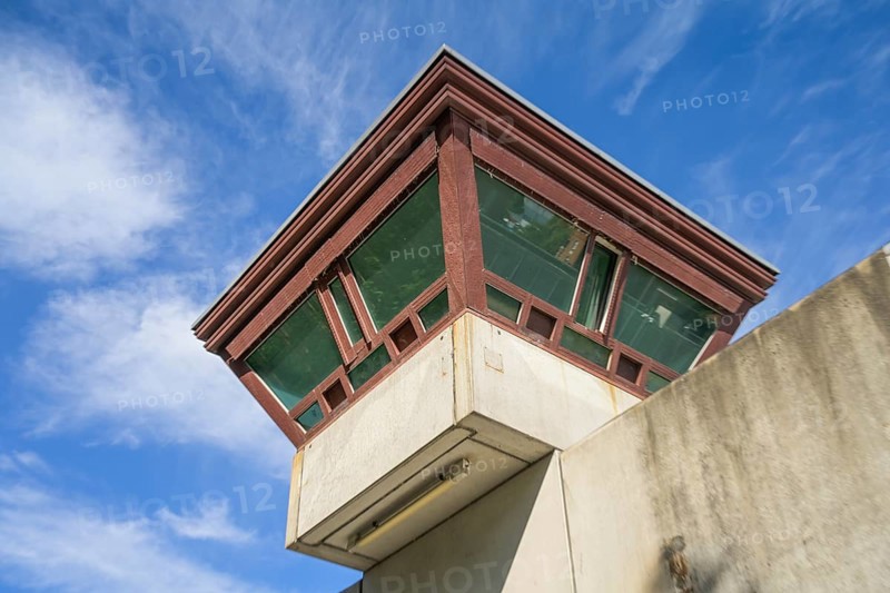Watchtower and Wall, Tegel Prison, Seidelstraße, Reinickendorf, Berlin, Germany, Europe