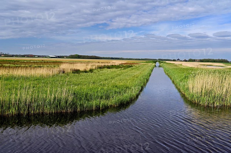 Man-made drainage canal, Texel, West Frisian Island, Province of North Holland, Holland Netherlands