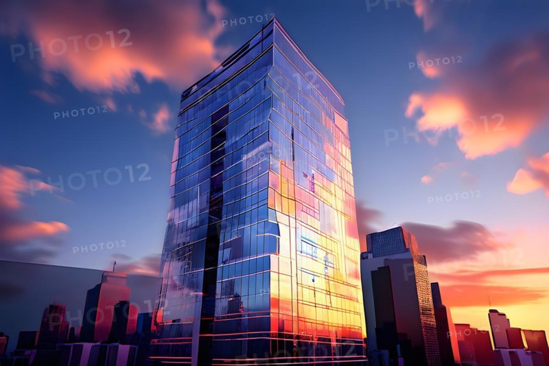 KI generated architectural structure melding computer aided design illustrations with genuine photoelements, AI generated