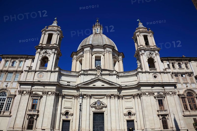 Church of Sant'Agnese in Agone, Piazza Navona, Parione neighbourhood, Rome, Italy, Europe