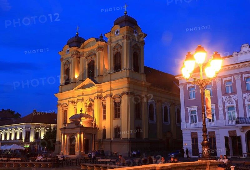 Banat, Timisoara, Timisoara, Old Town, Catholic Cathedral at Piata Unirii, Unification Square, Cathedral Square, Romania, Europe
