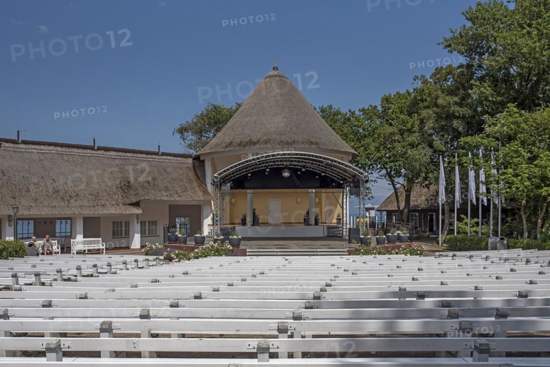 Music pavilion in the concert garden on the promenade in Kühlungsborn, Mecklenburg-Vorpommern, Germany, Europe