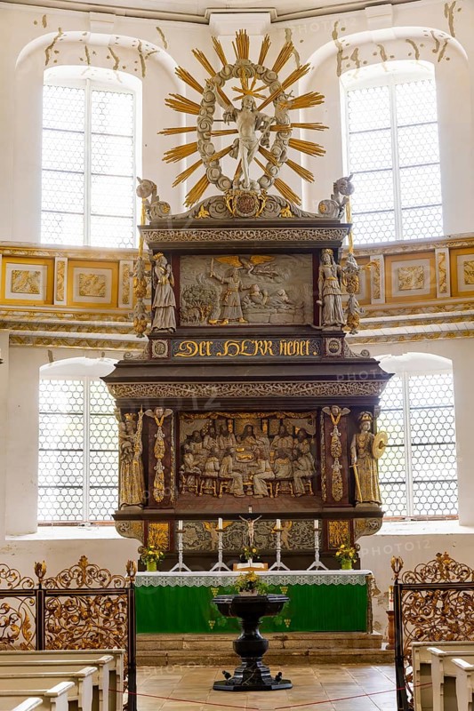 Schwarzenberg/Erzgeb. The Protestant-Lutheran St George's Church is a baroque hall church from 1699, Schwarzenberg, Schwarzenberg, Saxony, Germany, Europe