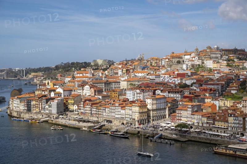 View of the vibrant Ribeira district and Douro River, Porto, Portugal, Europe