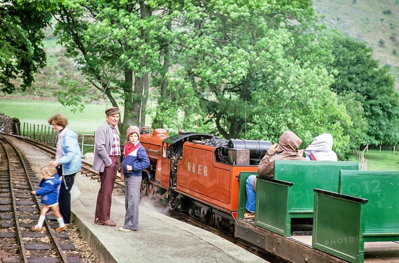 Ravenglass and Eskdale railway, Cumbria, England, UK Juni 1978