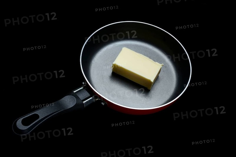A knob of butter in a pan