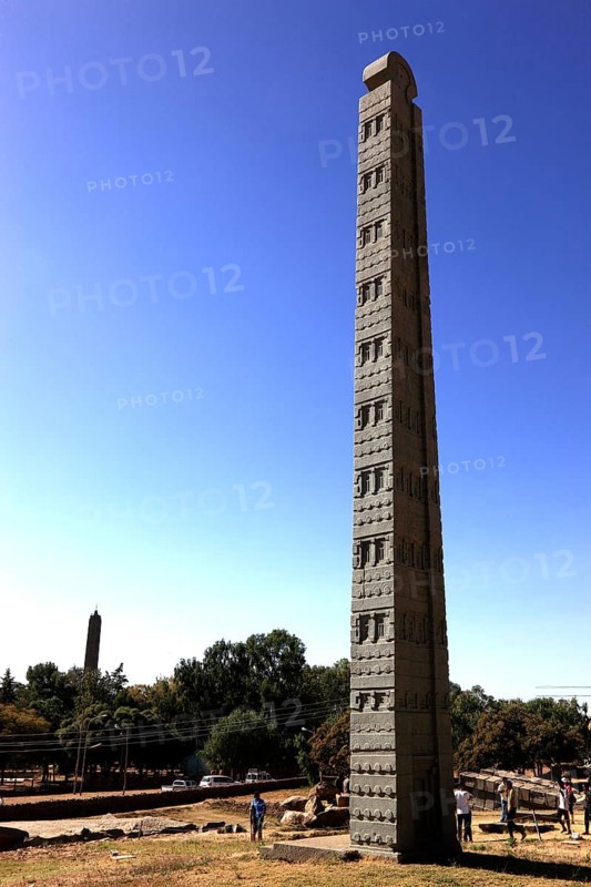 Tigray region, in the stele park of Axum, Aksum, ancient cemetery of the Axumite kings, Ethiopia, Africa