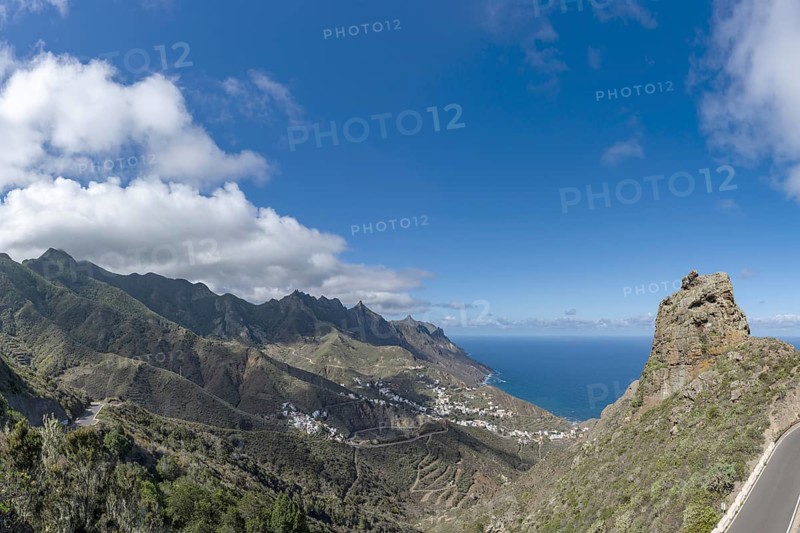 Atlantic coast near Taganana, Tagana valley, Barranco de la Iglesia, Anaga mountains, Las Montanas de Anaga, Tenerife, Canary Islands, Spain, Europe