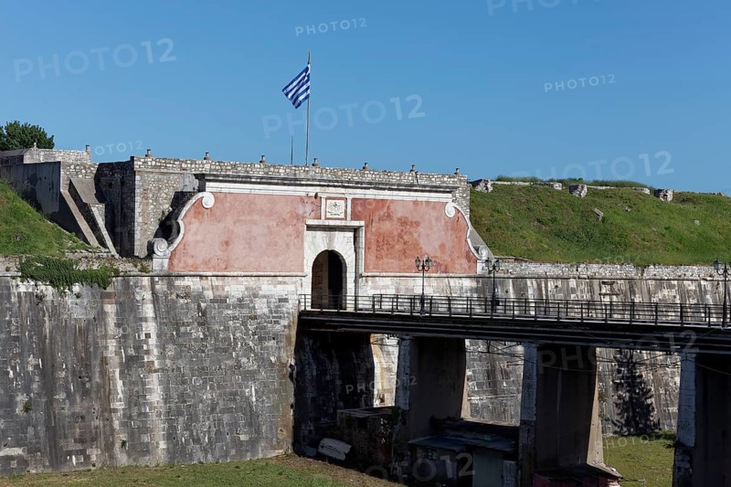 Old Venetian Fortress, Bridge and Gate, Corfu Town, Kerkira or Kerkyra, Corfu Island, Ionian Islands, Greece, Europe