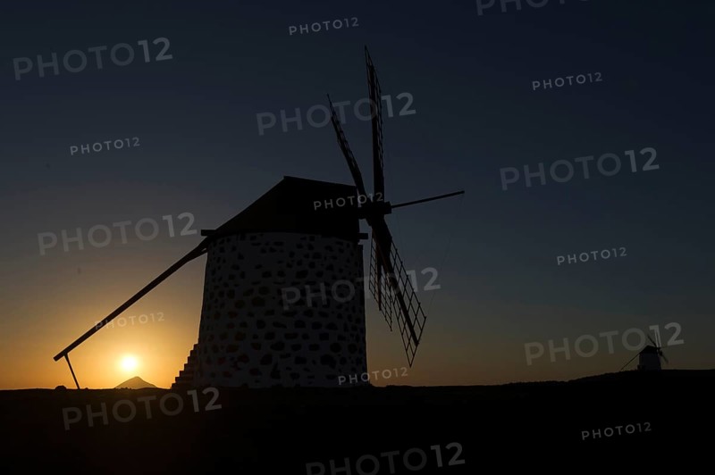 Fuerteventura, Canary Islands, Windmill in Villaverde, Spain, Europe
