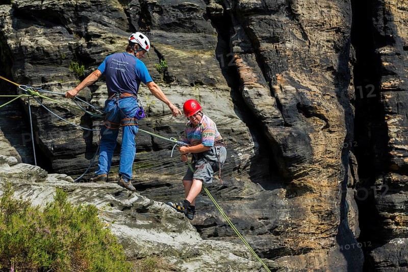 Climbing school in the Bielatal