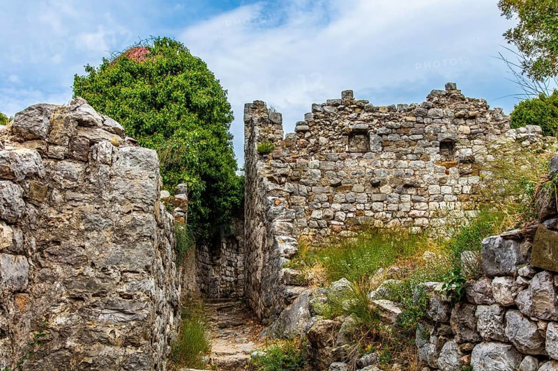 The ruined town of Stari Bar, originally from the 11th century, is one of the most culturally and historically valuable sites in Montenegro, Stari Bar, Montenegro, Europe