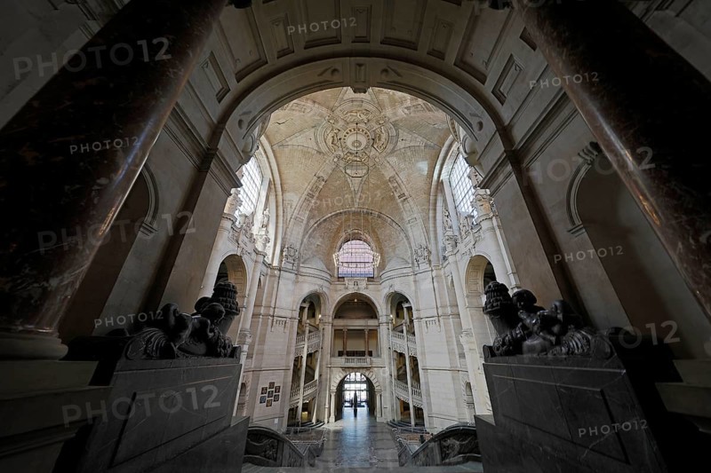 Neues Rathaus, interior view, Wilhelminian palace-like magnificent building in eclectic style, Hanover, Lower Saxony, Germany, Europe