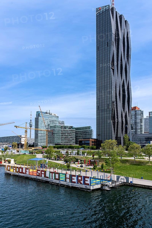 High-rise buildings in Donaupark, Donau City, Vienna Austria