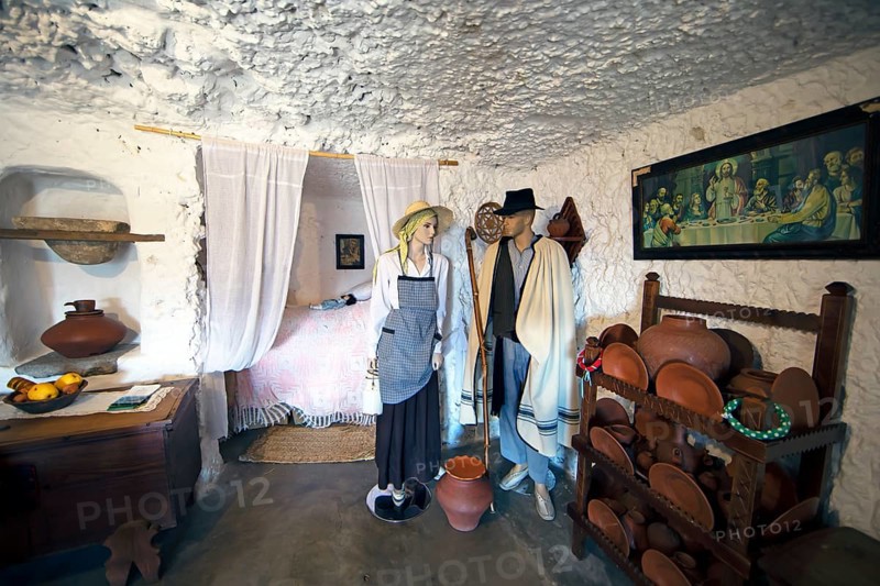 Traditional dwelling cave dwelling, Ethnographic Museum, Artenara, Las Palmas Province, Gran Canaria, Canary Islands, Spain, Europe