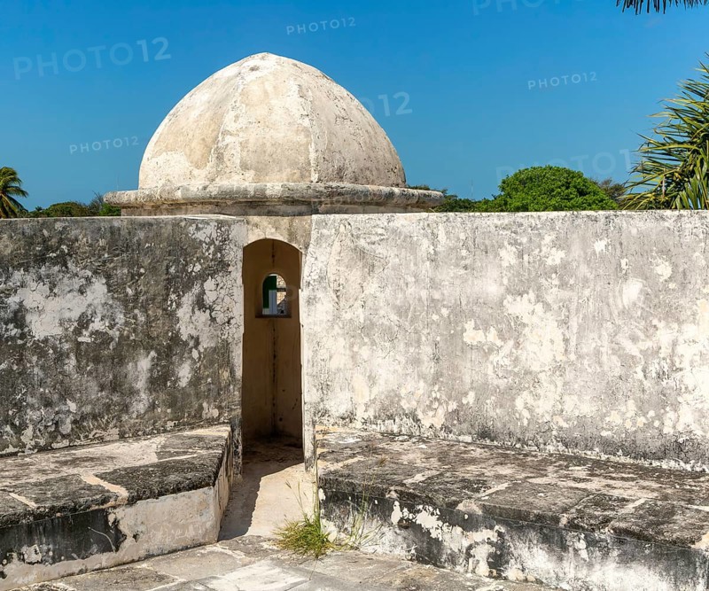 Fortifications Spanish military architecture of city walls, Campeche city, Campeche State, Mexico, Central America