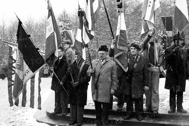 Nazi victims and resistance fighters from France and Germany against the Nazi regime commemorated together the murdered of the Nazi regime on Good Friday 1945, Germany, 28.3.1975 in Dortmund, Germany, Europe