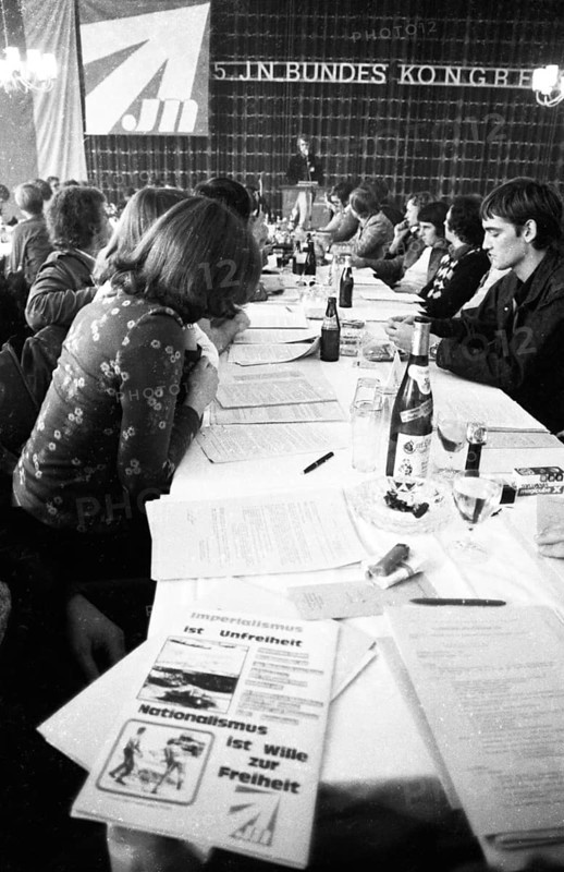The 5th Congress of the JN (Junge Nationaldemokraten), the neo-Nazi youth organisation of the NPD (National Democratic Party of Germany) took place in Hagen, Germany on 25 October 1975