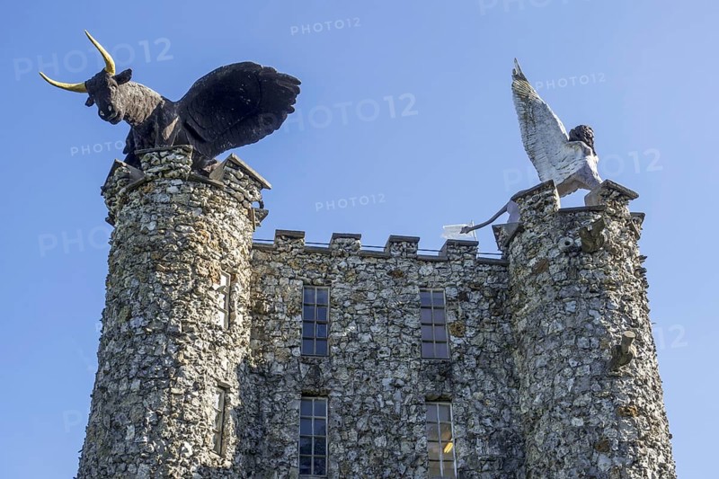 Eben-Ezer Tower, Museum of Flint, Musée du Silex, constructed by Robert Garcet at Eben-Emael, Bassenge, province of Liège, Wallonia, Belgium, Europe