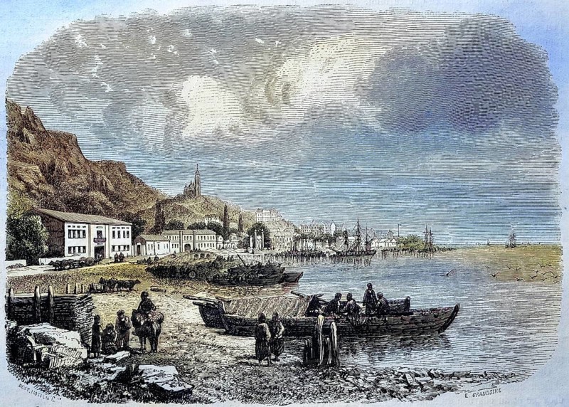 Yalta, Armenian, in the Autonomous Republic of Crimea in 1882, Ukraine, Historical, digitally restored reproduction of a 19th century original, Europe