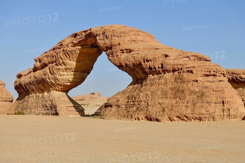 The Arch, also known as Rainbow Rock, near AlUla, Medina Province, Saudi Arabia, Arabian Peninsula, Asia