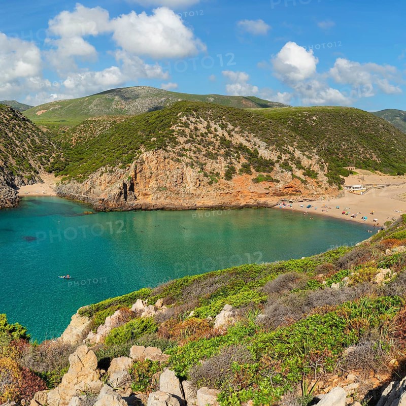 Beaches in Cala Domestica, Buggeru, Costa Verde, Sulcis Iglesiente, Sardinia, Italy, Buggerru, Sardinia, Italy, Europe